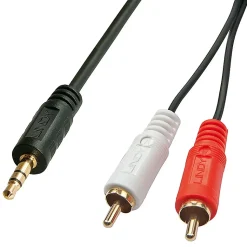 Câble audio Jack 3.5mm - 2 RCA 20 mètres LINDY