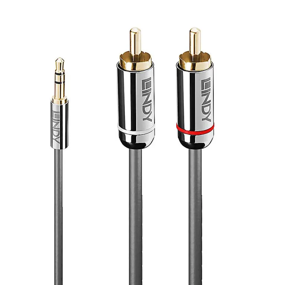 Câble audio Jack 3.5mm - 2x RCA 3 mètres LINDY