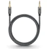 Câble audio Jack 3.5mm gold noir 1 mètre GOOBAY