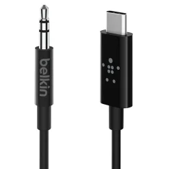 Câble audio Jack 3,5mm vers USB-C 90cm noir
