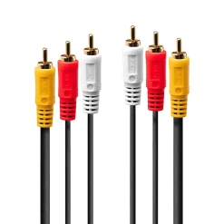 Câble audio vidéo 3 x RCA 10 mètres LINDY