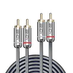Câble audio 2x RCA Cromo Line 3m LINDY