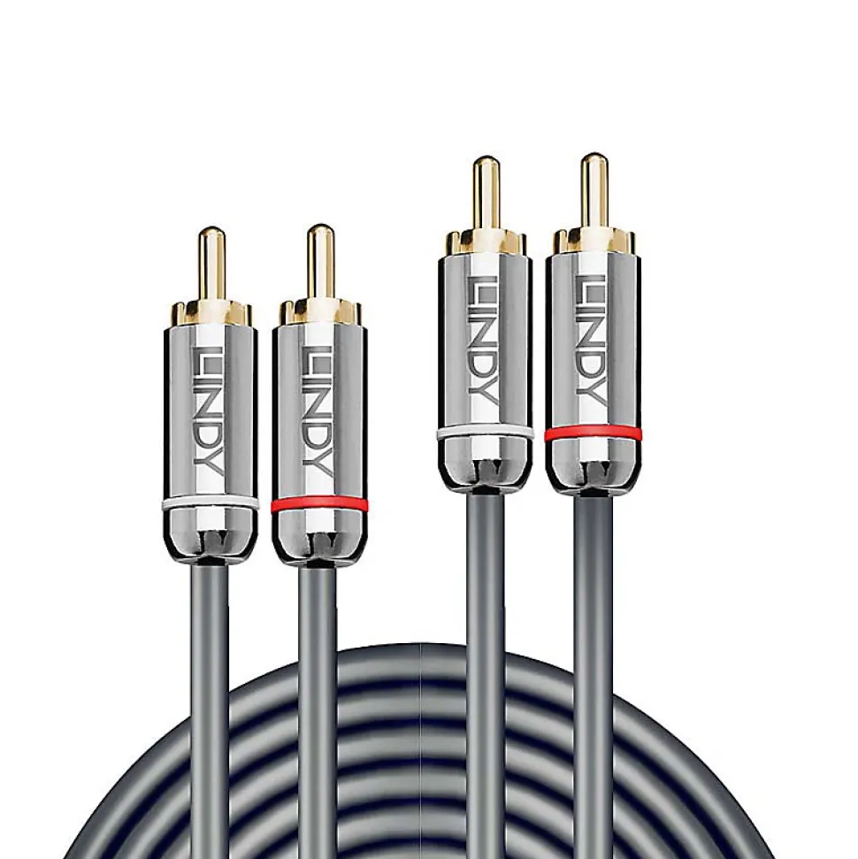 Câble audio 2x RCA Cromo Line 3m LINDY
