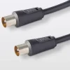Câble coaxial 3C2V ø9.52 mm Mâle / Mâle noir, 0.75 m