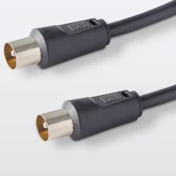 Câble coaxial 3C2V ø9.52 mm Mâle / Mâle noir, 0.75 m