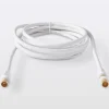 Câble coaxial Mâle / Femelle + adaptateur Mâle / Mâle blanc Blyss Or, 3 m