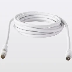 Câble coaxial Mâle / Femelle + adaptateur Mâle / Mâle blanc Blyss, 3 m