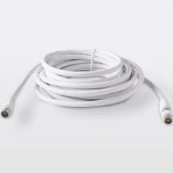 Câble coaxial Mâle / Femelle + adaptateur Mâle / Mâle blanc Blyss, 5 m