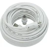 Câble coaxial Tv 10 Mètres + adaptateur