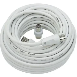 Câble coaxial Tv 10 Mètres + adaptateur