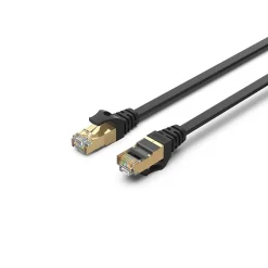 Câble Ethernet CAT 7 1m S/STP plat noir UNITEK