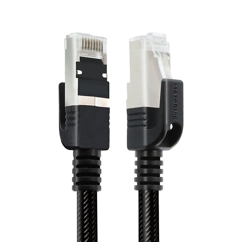 Câble Ethernet RJ45 CAT 8 mâle/mâle tressé - S/FTP 10 m - Metronic 395631