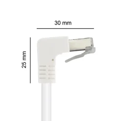 Câble Ethernet RJ45 CAT 6a mâle/mâle coudé - FTP 3 m - Metronic 395527