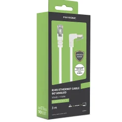 Câble Ethernet RJ45 CAT 6a mâle/mâle coudé - FTP 3 m - Metronic 395527