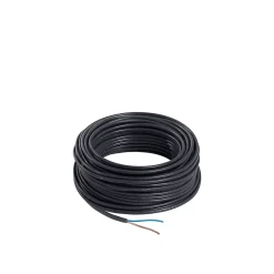 Câble électrique flexible H03VVH2F 2x0,75 mm² Noir - 25 m