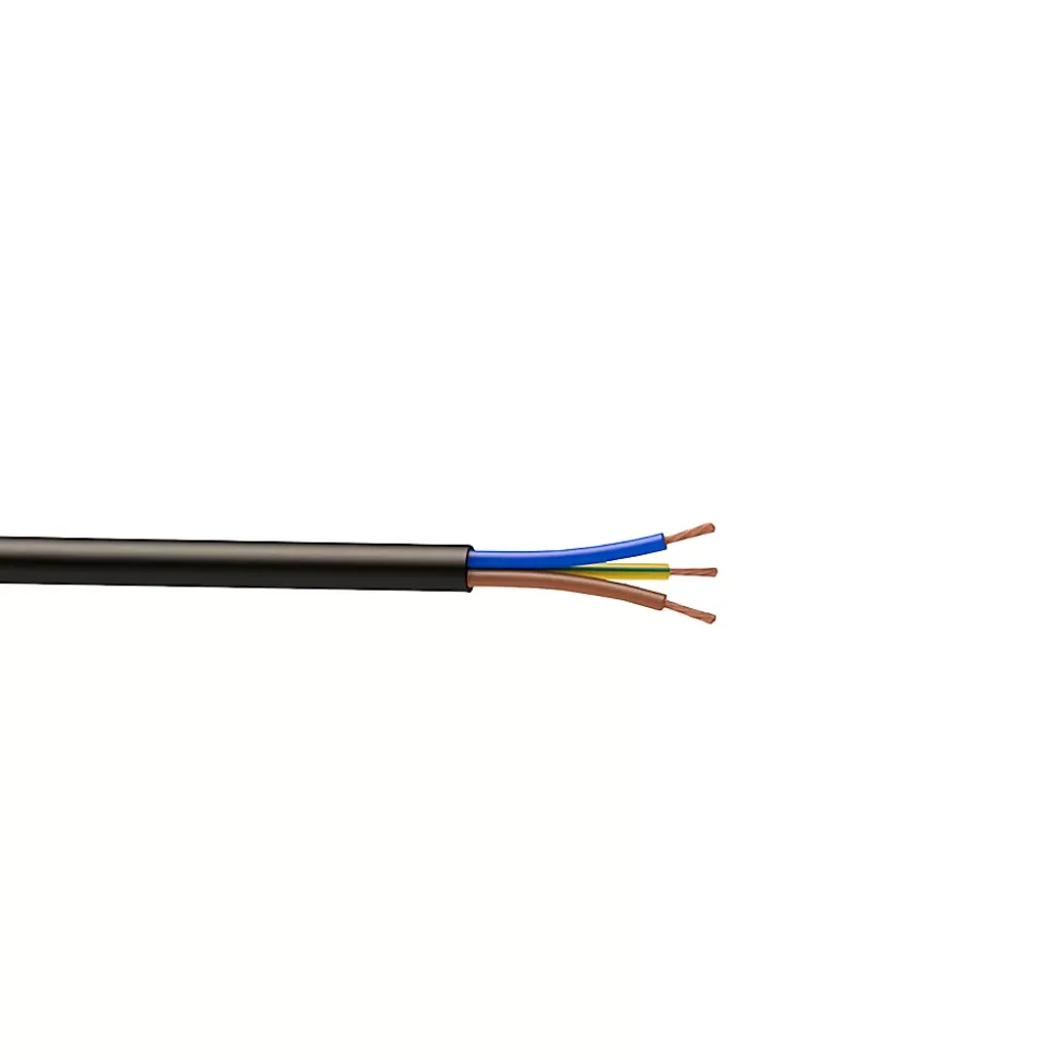 Câble électrique flexible H05VVF 3x1,5 mm² Noir - 50 m