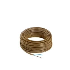 Câble électrique flexible H03VVH2F 2x0,75 mm² Or - 25 m