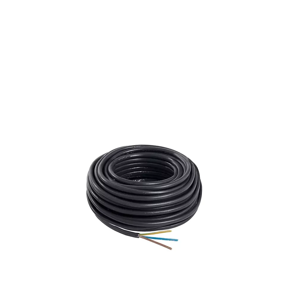 Câble électrique flexible H05VVF 3x1,5 mm² Noir - 10 m