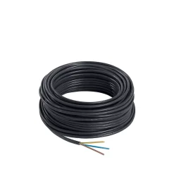 Câble électrique flexible H05VVF 3x1,5 mm² Noir - 25 m