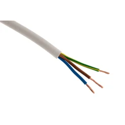 Câble électrique H05VV-F 3G1,5mm² blanc - 5m - Zenitech