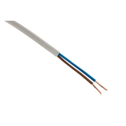 Câble électrique H03VVH2F 2x0,75mm² blanc 10m Zenitech
