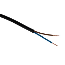 Câble électrique H03VVH2F 2x0,75mm² 10m noir Zenitech