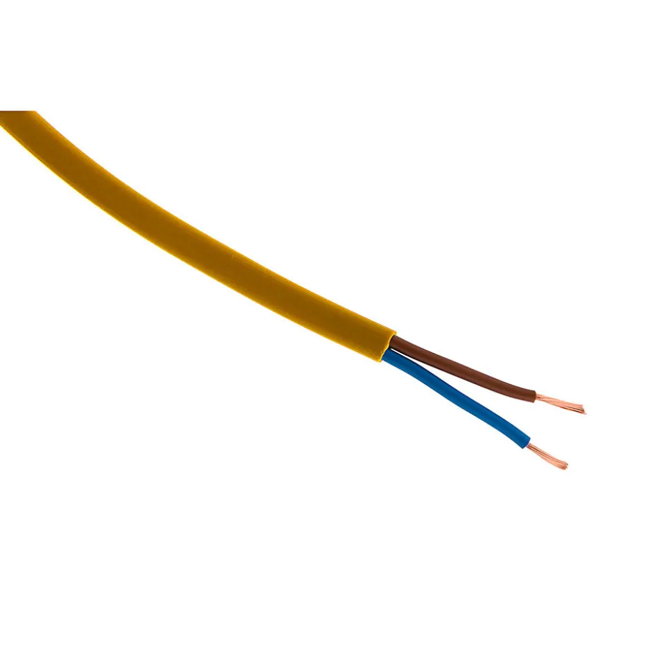 Câble électrique H03VVH2-F 2x0,75mm² or - 5m - Zenitech