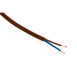 Câble électrique H03VVH2F 2x0,75mm² 10m marron Zenitech