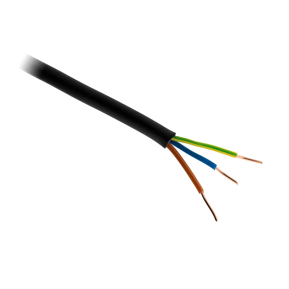 Câble électrique U1000 R2V 3G6mm² noir 100m Zenitech