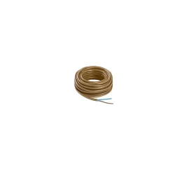 Câble électrique 2X0,75 mm² H03VVH2F or couronne 5m