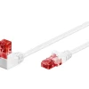 Câble RJ45 Cat6 coudé blanc 1 mètre GOOBAY