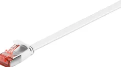 Câble RJ45 Cat6 plat blanc 20 m GOOBAY