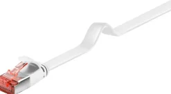Câble RJ45 Cat6 plat blanc 20 m GOOBAY
