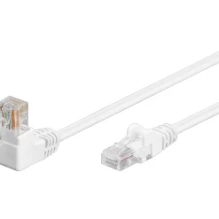 Câble RJ45 Cat5e coudé blanc 3 mètres GOOBAY
