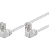 Câble RJ45 Cat5e coudé blindé blanc 25cm GOOBAY