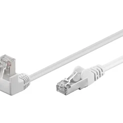 Câble RJ45 Cat5e coudé blindé blanc 3m GOOBAY