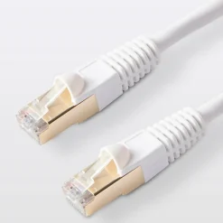 Câble RJ45 Mâle / Mâle blanc Blyss Or, 2 m