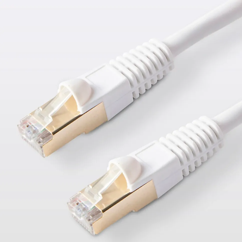 Câble RJ45 Mâle / Mâle blanc Blyss Or, 2 m
