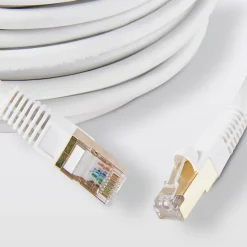 Câble RJ45 Mâle / Mâle blanc Blyss Or, 20 m