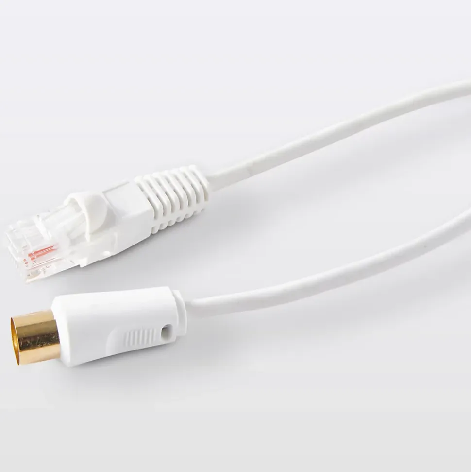 Câble RJ45 Mâle / Mâle Catégorie 6E blanc Blyss, 2 m