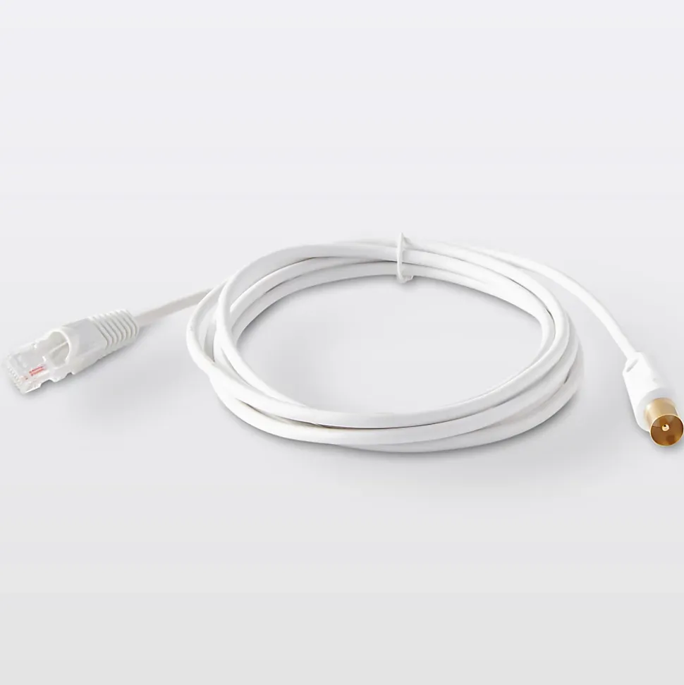 Câble RJ45 Mâle / Mâle Catégorie 6E blanc Blyss, 2 m