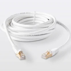 Câble RJ45 Mâle / Mâle Catégorie 6E blanc Blyss, 5 m