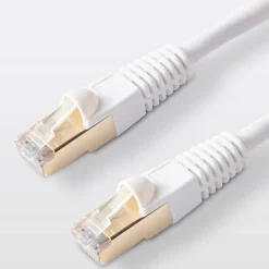 Câble RJ45 Mâle / Mâle Catégorie 6E blanc Blyss, 5 m