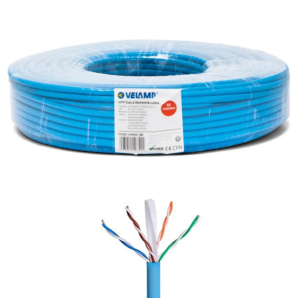 Câble réseau UTP CAT6 50 m en écheveau