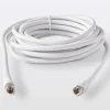 Câble type F 3C2V Mâle / Mâle blanc Blyss, 5 m