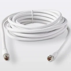 Câble type F 3C2V Mâle / Mâle blanc Blyss, 5 m