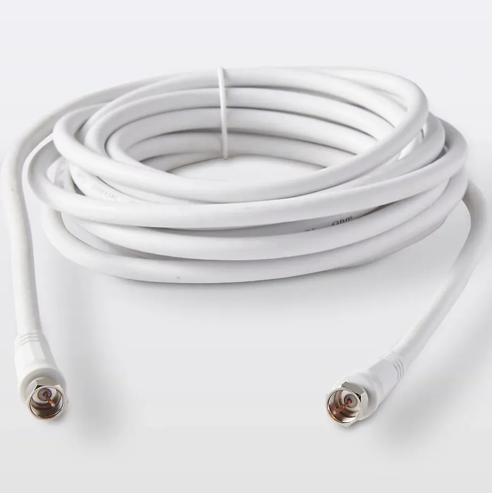 Câble type F 3C2V Mâle / Mâle blanc Blyss, 5 m