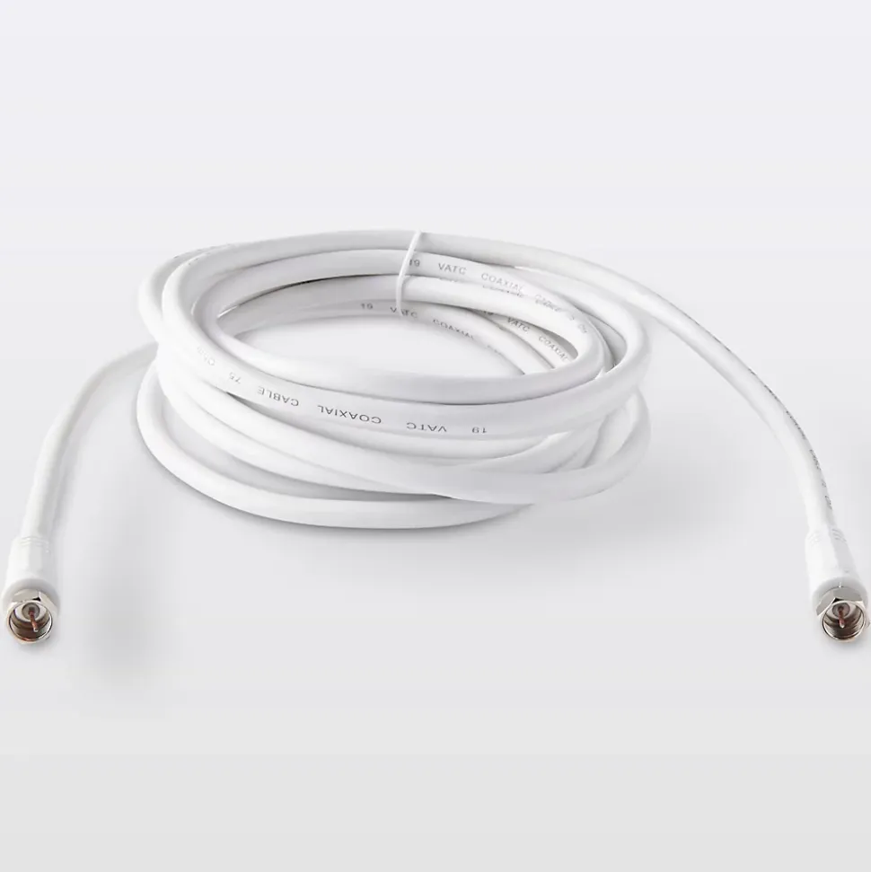Câble type F 3C2V Mâle / Mâle blanc Blyss, 3 m