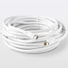 Câble type F 3C2V Mâle / Mâle blanc Blyss, 10 m