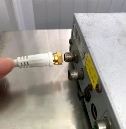 Câble Type F Mâle / Mâle blanc, Doré Blyss, 1.5 m